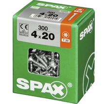 Vis Spax 4 x 20 millimètres, 300 pièces en emballage vert