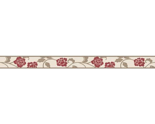 Frise autocollante 2820-19 Only Borders 9 fleur rouge 5 m x 5,3 cm