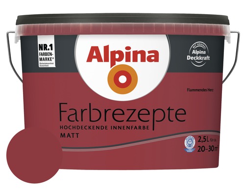 Alpina Wandfarbe Farbrezepte Flammendes Herz 2,5 l-0