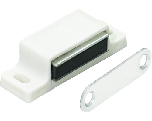 Cliquet magnétique blanc 4-5 kg contre-plaque rigide 50 pces Loquet de porte avec aimant et contrepartie