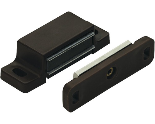 Clip magnétique, brun, contre-plaque mobile, 50 unités Loquet magnétique pour meubles