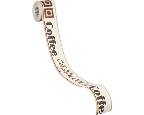 Bande de bordure décorative avec motif de café