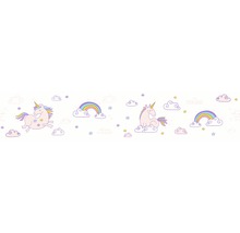 Frise 36983-1 vinyle autocollante Balade de licornes blanc 5 m x 13 cm