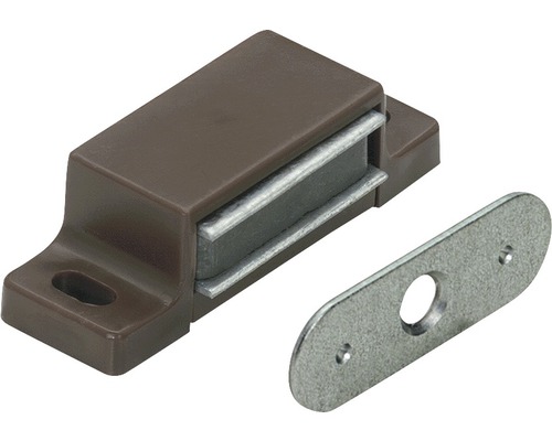 Cliquet magnétique marron 3-4 kg contre-plaque rigide 50 pces Loquet magnétique avec contre-plaque pour meubles