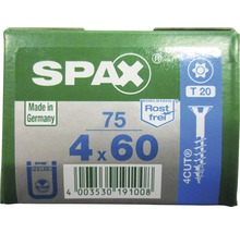 Logo SPAX, Made in Germany, Symbole inoxydable, 4CUT, T20, vis 4x60
