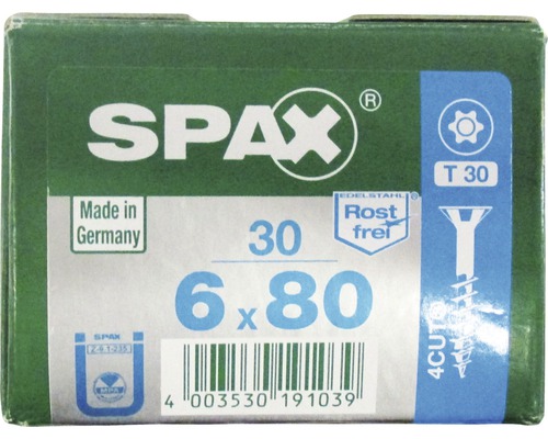 Verpackung Spax Schrauben 6x80