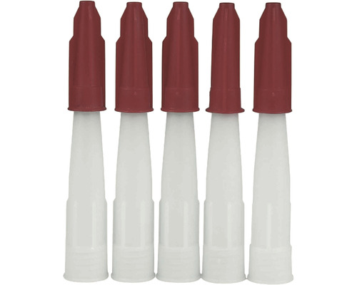 Canules pour cartouche RAUTNER avec capuchon d'étanchéité blanc/rouge 11,2 x 1,8 cm