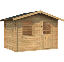 Holzgartenhaus mit Fenster und Tür