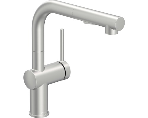 Robinet de cuisine avec douchette AVITAL Hudson acier inoxydable brossé 156490 Robinet de cuisine avec douchette extractible