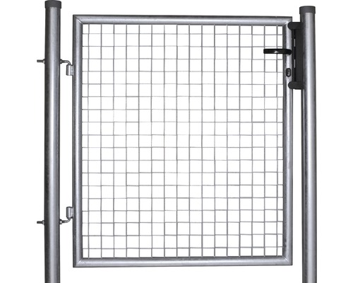 Portillon de jardin avec grillage à mailles carrées