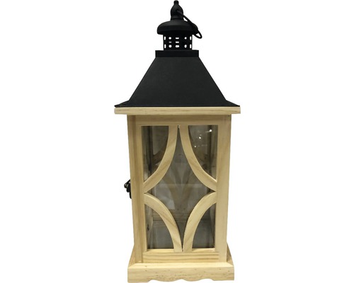Lanterne décorative en bois et métal pour un éclairage d''ambiance
