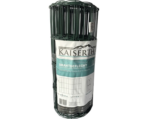 Grillage soudé KAISERTHAL ondulé 10 m x 41 cm vert