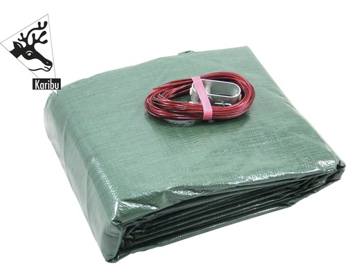 Bâche de protection verte avec câble et connecteur de câble