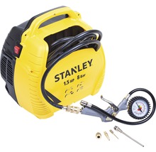 Compresseur mobile Stanley avec compresseur pour pneu, tuyau à air comroimé de 3m et 3x adaptateur