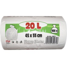 Sac-poubelle blanc 20 l 100 pièces-thumb-1