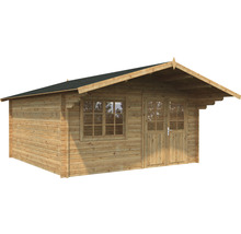 Abri de jardin Palmako Britta 17,5 m² 488 x 580 cm imprégné par immersion marron