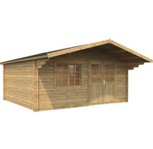Holzgartenhaus mit Fenster und Doppeltür