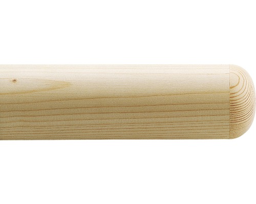 Extrémité de bâton rond en bois