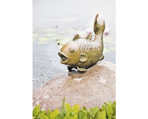 Figurine de bassin gros poisson 43 cm