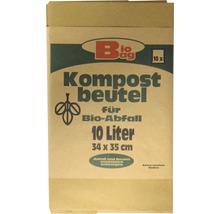 Sac compostable Bio Bag 10 l brun 10 pièces-thumb-0