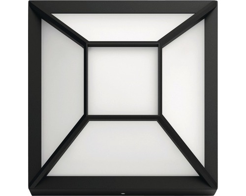 Applique extérieure LED 1x12 W 1200 lm blanc chaud 190x190 mm noir