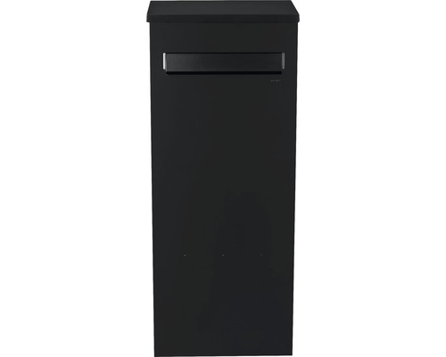 Boîte aux lettres sur pied noire