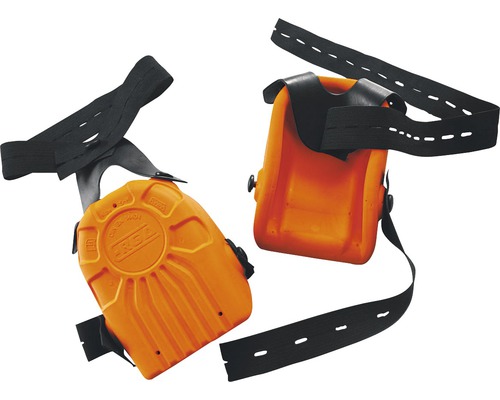 Protège-genoux orange avec protection anti-lame DIN EN 14404, 2 pièces