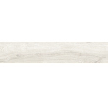 Carrelage pour mur et sol en grès cérame fin Limewood blanco 23,3 x 120 cm-thumb-3
