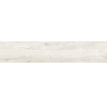 Carrelage pour mur et sol en grès cérame fin Limewood blanco 23,3 x 120 cm-thumb-2