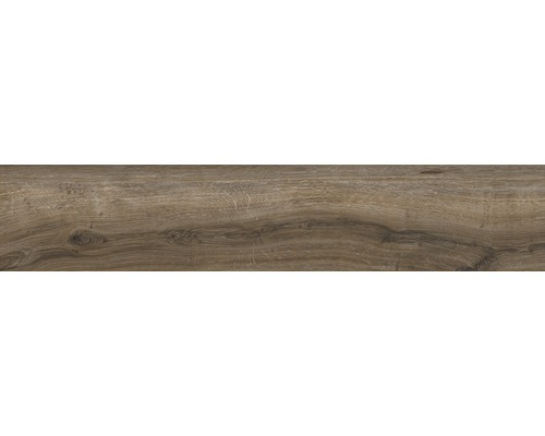 Carrelage pour mur et sol en grès cérame fin Limewood walnut 23,3 x 120 cm