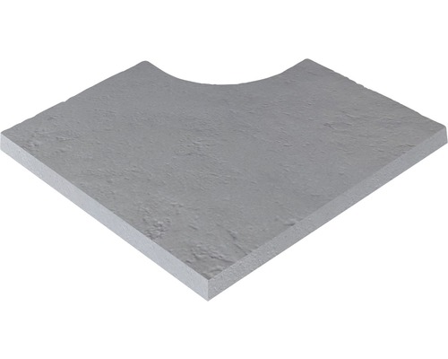 Bordure de piscine margelle Margo angle intérieur pour rayon 15 cm gris perle 49,5/49,5 x 31 x 3,2 cm