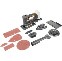 Ponceuse multifonction sans fil 5-in-1 WORX 20V WX820.9, avec accessoires, sans batterie ni chargeur