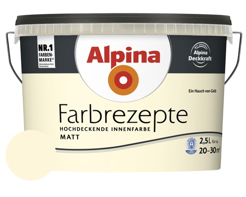 Peinture murale Alpina Farbrezepte Ein Hauch von Gelb (une toche de jaune) 2.5 l