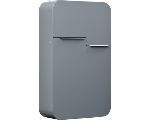 Grauer Briefkasten aus Stahl