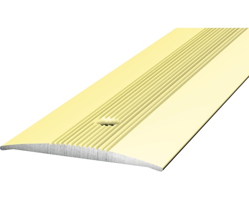 Prinz Übergangsprofil Alu sahara gelocht 37 x 2700 mm Schienenprofil mit gerippter Oberfläche und Befestigungslöchern