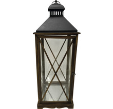 Lanterne Lafiora bois 32 x 32 x 90 cm marron