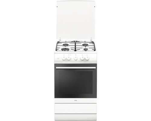 Amica Herd SHGG 11559 W Nutzvolumen 56 l Maße BxHxT 50 cm x 85 cm x 60 cm Weißer Gasherd mit vier Kochfeldern und Backofen