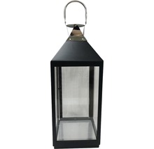 Lanterne en bois noir 25 x 25 x 68 cm