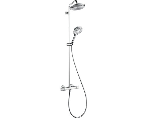 Colonne de douche avec thermostat hansgrohe Raindance Raindance 240 1jet chrome brillant 27115000 Système de douche avec douchette de tête et douchette à main