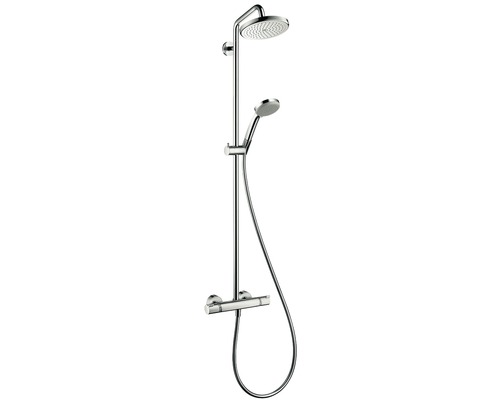 Colonne de douche avec thermostat hansgrohe Croma Showerpipe 220 1jet chrome 27185000