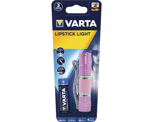 Lampe de poche Varta Lipstick Light, avec pile et cordon