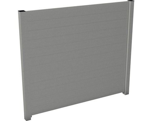 Élément de clôture aluminium Telesto (alu pur) 180x180 cm gris