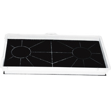Filtre à charbon actif pour hotte aspirante dans un cadre rectangulaire