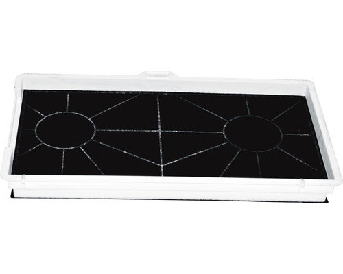 Filtre à charbon actif pour hotte aspirante dans un cadre rectangulaire