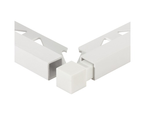 Pièce d'angle Dural Squareline DPSP 1130-Y PVC blanc 11 mm