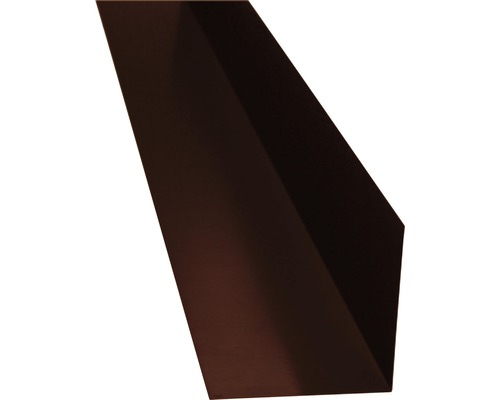 Cornière PRECIT sans rainure d'écoulement d'eau brun chocolat RAL 8017 2000 x 125 x 125 mm