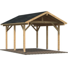 Carport simple Palmako Robert 11,7 m² 360x510 cm apprêt par immersion marron