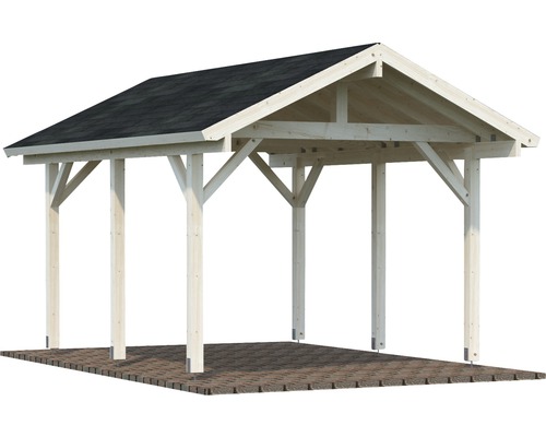 Holzcarport mit Satteldach für den Aussenbereich