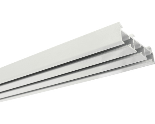 Rail pour panneaux de voilage Atlanta blanc 3 voies 160cm Rail de rideau en plastique