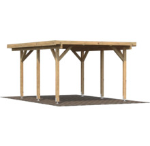 Holzcarport mit sechs Pfosten